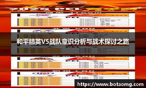 和平精英V5战队意识分析与战术探讨之路