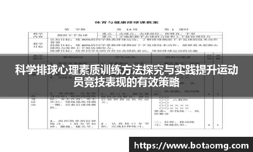 科学排球心理素质训练方法探究与实践提升运动员竞技表现的有效策略